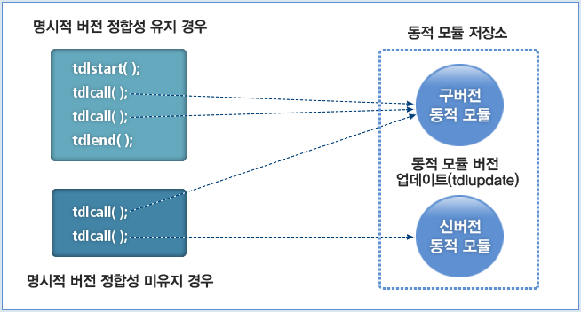 명시적 버전 정합성