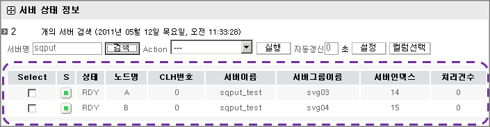 검색 결과 화면