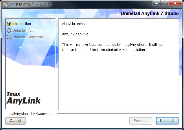 AnyLink Studio Uninstallation
