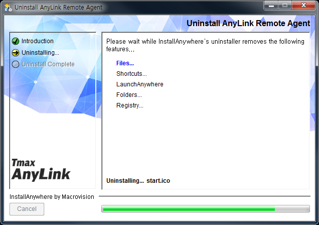 AnyLink Remote Agent Uninstallation