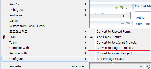 Convert to AspectJ Project